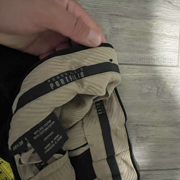 3/$20 Men's Perry Ellis Portfolio Black Dress Pants Size 30x30 - Picture 5 of 10